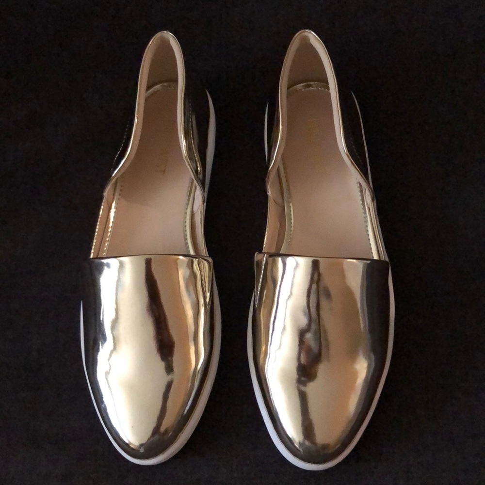 Gold Nine West Flats